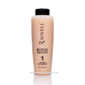Профессиональный щелочной шампунь Raywell Botox Hair Gold 24K 1000 мл